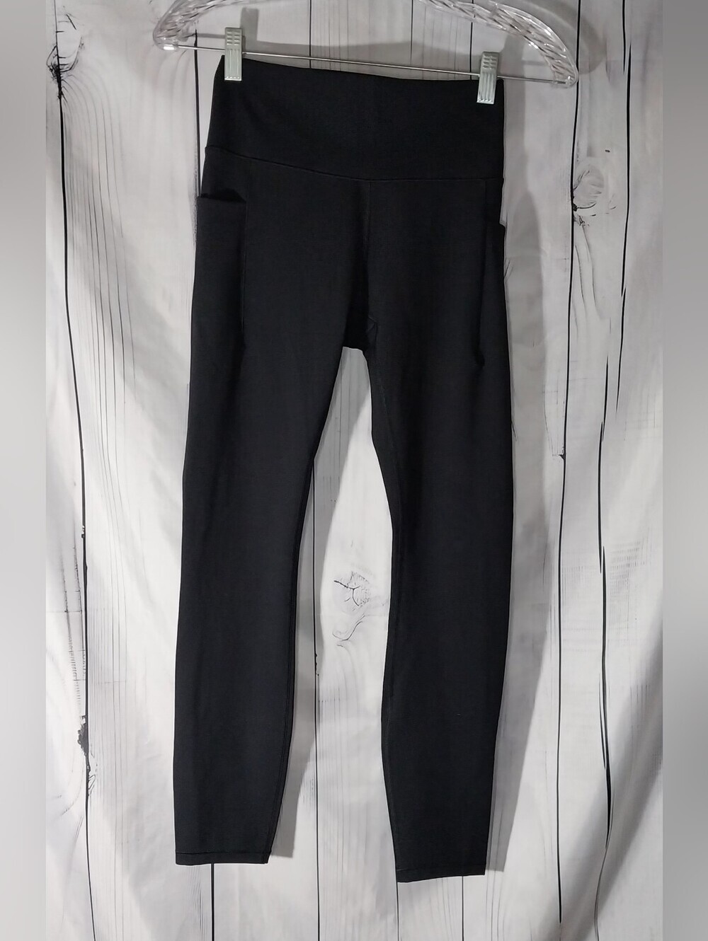 Spyder Black High-Waist Athletic Workout Everyday Leggings with Side Pockets